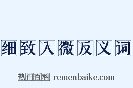 细致入微反义词是什么意思的图片